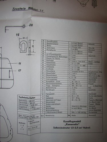 Bauplan fesselflugmodell - bauplan,